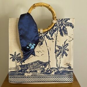 Disney Blue and Cream Satchel Bag